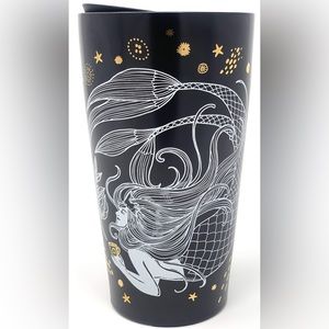 Starbucks Black Mermaid Limited Edition Ceramic Traveler Tumbler Coffee Mug